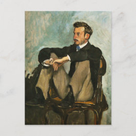 Cartão Postal Retrato do Renoir por Frederic Bazille Postcard