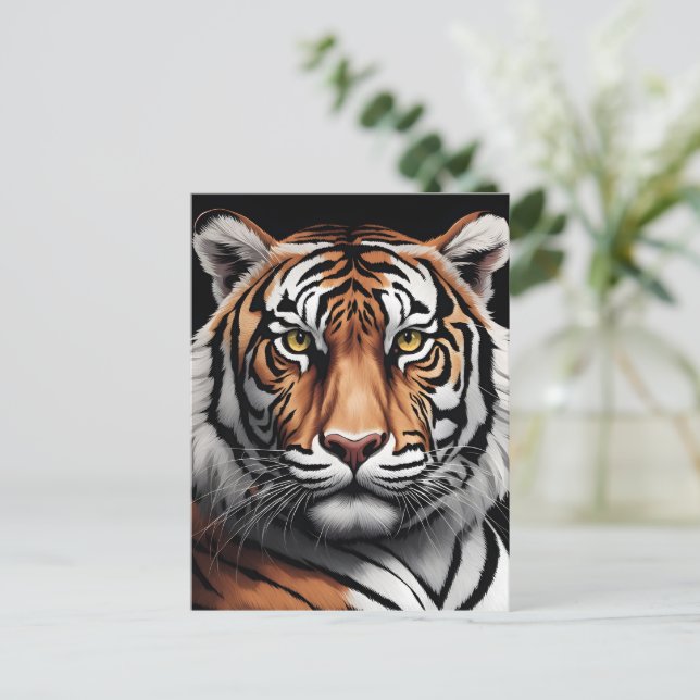 Cartão Postal Retrato do tigre (Em pé/Frente)
