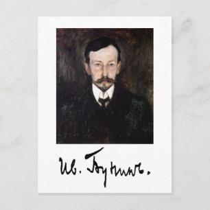 Cartão Postal Retrato e assinatura de Ivan Bunin