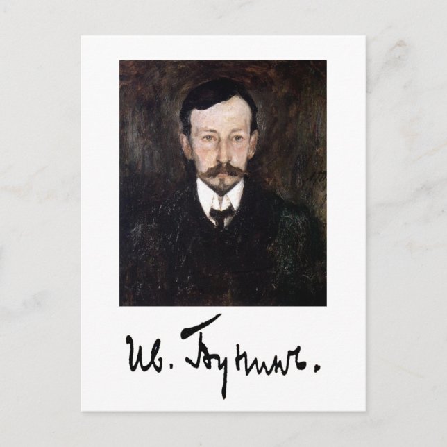 Cartão Postal Retrato e assinatura de Ivan Bunin (Frente)