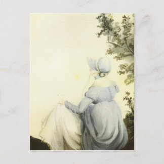 Cartão Postal retrato em aquarela de Jane Austen