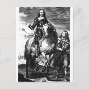 Cartão Postal Retrato equestre de Carlos I