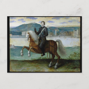 Cartão Postal Retrato Equestre de Henri IV Rei de