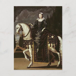 Cartão Postal Retrato Equestre de Marie de Medici