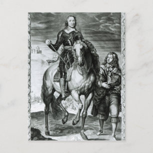 Cartão Postal Retrato Equestre de Oliver Cromwell
