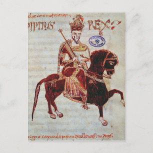 Cartão Postal Retrato equestre do rei da Pepina da Itália