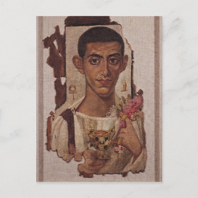 Cartão Postal Retrato fayum de Amônio, de Antinoe (Frente)