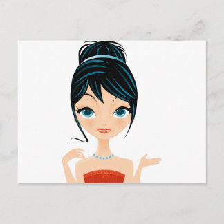 Cartão Postal retrato feminino