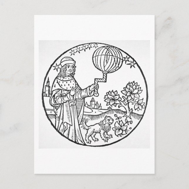 Cartão Postal Retrato Ideal de Aristóteles (384-322 BC), cópia d (Frente)