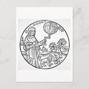 Cartão Postal Retrato Ideal de Aristóteles (384-322 BC), cópia d