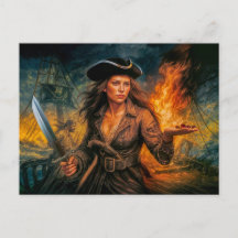 Retrato lendário da pirata Anne Bonny
