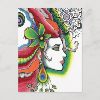 Cartão Postal Retrato limite da arte moderna