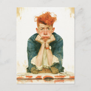 Cartão Postal Retrato Melancólico de Ruiva