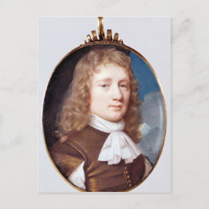 Cartão Postal Retrato miniatura de um Homem Desconhecido, 1659