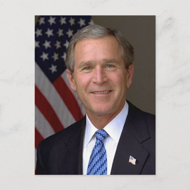 Cartão Postal Retrato oficial de George W. Bush (Frente)