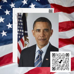 Cartão Postal Retrato Oficial do Presidente Barack Obama 1rua