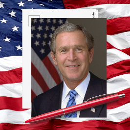 Cartão Postal Retrato oficial do presidente George W Bush