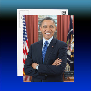 Cartão Postal Retrato Oficial do segundo do Presidente Barack Ob