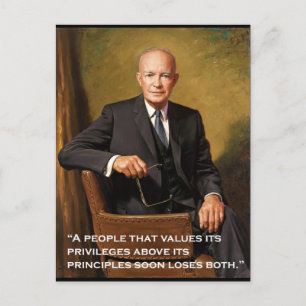 Cartão Postal Retrato oficial Dwight_D._Eisenhower