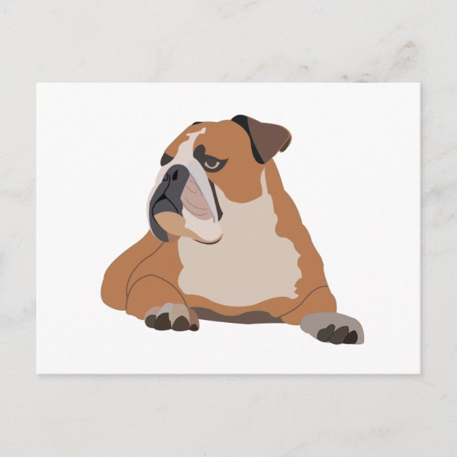 Cartão Postal Retrato para Bulldog Inglês (Frente)
