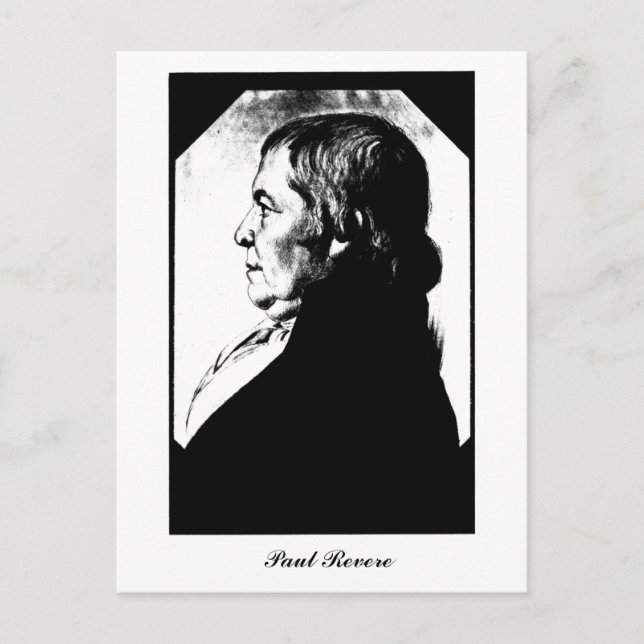 Cartão Postal Retrato Paul Revere por volta de 1800 (Frente)