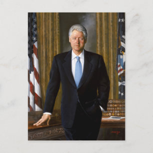 Cartão Postal Retrato Presidencial Oficial Bill Clinton
