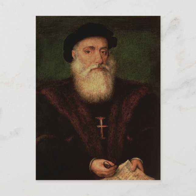 Cartão Postal Retrato presumivelmente de Vasco da Gama c.1524 (Frente)