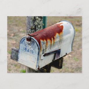 Cartão Postal Retrato Rustic Mailbox