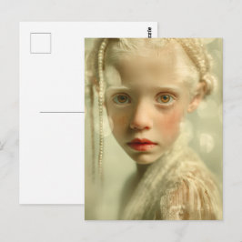 Cartão Postal Retrato Sonhador de Criança Luz Sussurrada Criança
