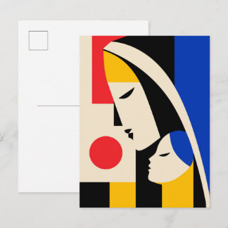 Cartão Postal Retrato Terno Bauhaus de Mãe e Filha