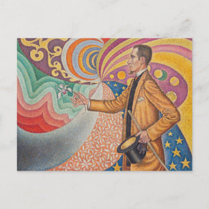 Cartão Postal Retrato Vintage de Felix Feneon por Paul Signac