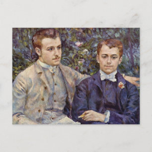 Cartão Postal Retrato Vintage de Irmãos Franceses por Renoir Art