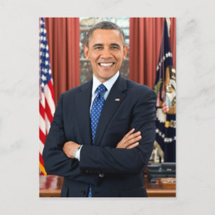 Cartão Postal Retrato Vintage do Presidente Barack Obama