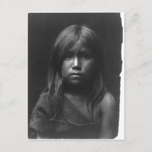 Cartão Postal Retrato Vintage Indiano Nativo Americano