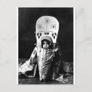 Cartão Postal Retrato Vintage Indiano Nativo Americano