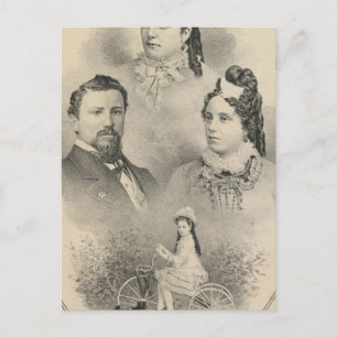 Cartão Postal retratos da família Curtiss & Todd