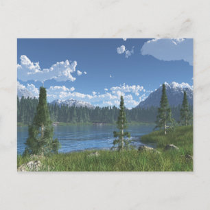 Cartão Postal Retreat do Lago Montanha