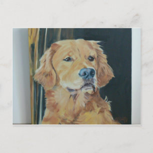 Cartão Postal Retriever de ouro