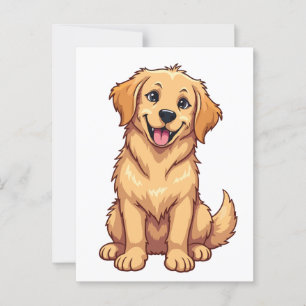 Cartão Postal Retriever de ouro