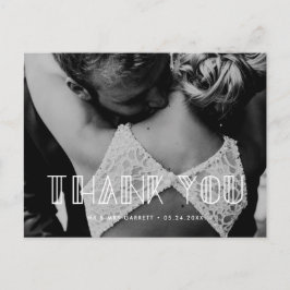 Cartão Postal Retro art deco obrigado de casamento