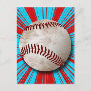 CARTÃO POSTAL RETRO BASEBALL DESIGN