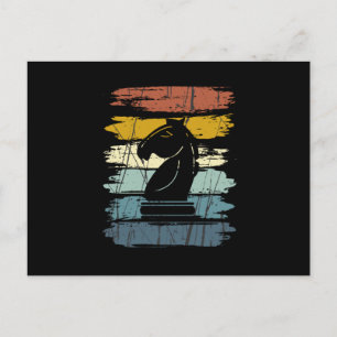 Cartão Postal Retro Chess Horse