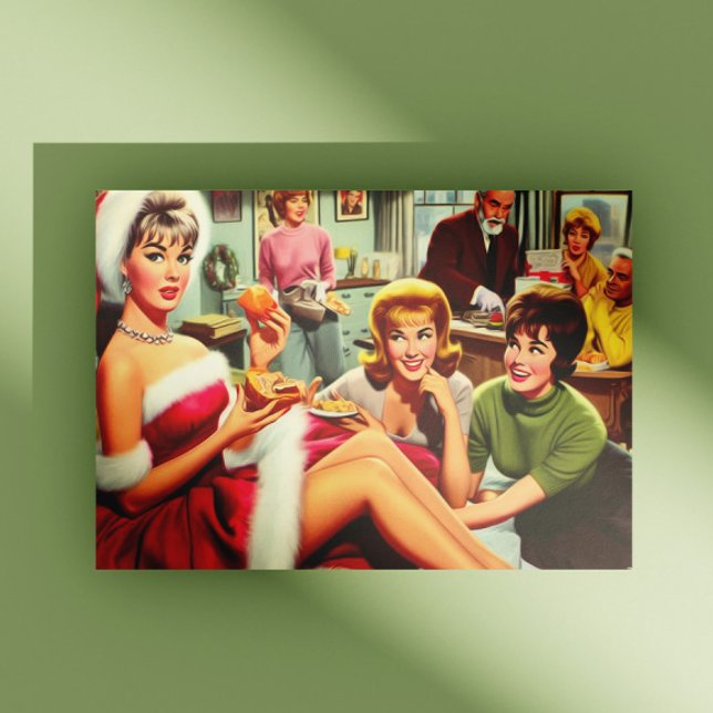 Cartão Postal Retro Christmas Party (Criador carregado)