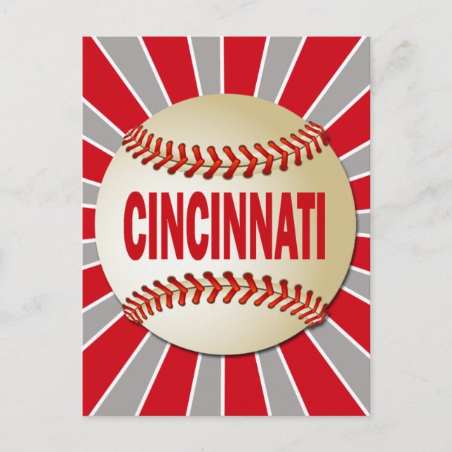 CARTÃO POSTAL RETRO CINCINNATI BASEBALL (Frente)