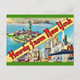 Cartão postal retrô da cidade de Nova York