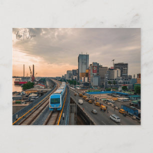 Cartão Postal Retro da cidade de viagens vintage Lagos na Nigéri