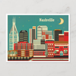 Cartão Postal Retro da cidade Viagens vintage de Nashville Tenne