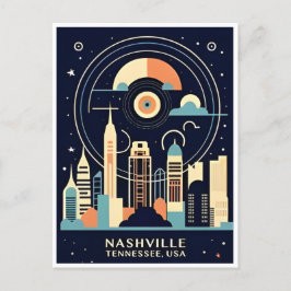 Cartão Postal Retro da cidade Viagens vintage de Nashville Tenne