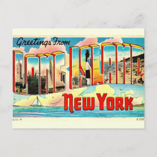 Cartão Postal Retrô da Long Island
