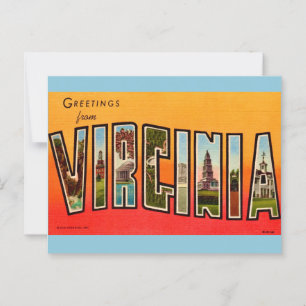 Cartão Postal Retro da Virgínia